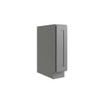 CNC CABINETRY Luxor 1-Door Base Cabinet, Full Height, Right 9" Shaker Misty Grey