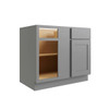 CNC CABINETRY Luxor 36" Blind Base Cabinet, Left Hinge, Shaker Misty Grey