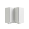 CNC CABINETRY Luxor 36" Lazy Susan Corner Cabinet, Ada, Left, Shaker White
