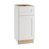 Newport 15 In. W X 24 In. D X 34.5 In. H Assembled Plywood Base Kitchen Cabinet In Pacific White With Soft Close LH