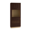 Newport 33 In. W X 24 In. D X 84 In. H Assembled Plywood Double Oven Kitchen Cabinet In Manganite With Soft Close