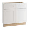 Newport 36 In. W X 21 In. D X 34.5 In. H Assembled Plywood Sink Base Bath Cabinet In Pacific White With Soft Close