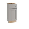 Newport 18 In. W X 24 In. D X 34.5 In. H Assembled Plywood Base Kitchen Cabinet In Pearl Gray With Soft Close LH