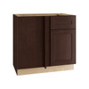 Newport 36 In. W X 24 In. D X 34.5 In. H Assembled Plywood Blind Base Kitchen Cabinet In Manganite With Soft Close LH