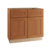 Newport 36 In. W X 24 In. D X 34.5 In. H Assembled Plywood Base Kitchen Cabinet In Cinnamon With Soft Close