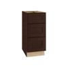 Newport 15 In. W X 21 In. D X 34.5 In. H Assembled Plywood Drawer Base Bath Cabinet Manganite With Soft Close
