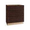 Newport 24 In. W X 24 In. D X 34.5 In. H Assembled Plywood Drawer Base Kitchen Cabinet In Manganite With Soft Close