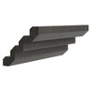 CNC CABINETRY Luxor Smoky Grey Royal Crown Molding, Shaker 1w X 3.5h
