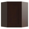 CNC CABINETRY 30" H Diagonal Corner Wall Cabinet, Luxor Espresso