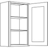 CNC CABINETRY 15" W X 30" H 1 Door Wall Cabinet, Country Oak