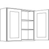 CNC CABINETRY 24" W X 30" H 2 Door Wall Cabinet, Country Oak