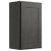 CNC CABINETRY 18" W X 30" H 1 Door Wall Cabinet, Luxor Smoky Grey