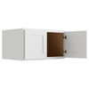 CNC CABINETRY Luxor White Wall Cabinet, 24 Deep 30w X 24h