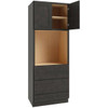 CNC CABINETRY Luxor Smoky Grey Tall Oven Cabinet 33w X 90h