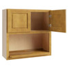 CNC CABINETRY Country Oak Microwave Wall Cabinet 30w X 30h