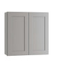 Express Shaker 33 In W X 12 In D X 30 In H Assembled Plywood Wall Kitchen Cabinet In Veiled Gray With Shelves