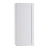 Express Shaker 18 In W X 12 In D X 36 In H Assembled Plywood Wall Kitchen Cabinet In Vesper White With Shelves Left
