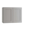 Express Shaker 30 In W X 12 In D X 24 In H Assembled Plywood Wall Bridge Kitchen Cabinet In Veiled Gray With Soft Close