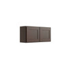 CNC CABINETRY Luxor 2-Door Wall Cabinet, 24"W X 18"H X 12"D, Shaker Espresso