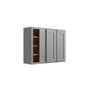 CNC CABINETRY Luxor Blind Wall Cabinet, 39"W X 42"H X 12"D, Shaker Misty Grey