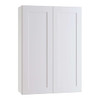 Newport 27 In. W X 12 In. D X 42 In. H Assembled Plywood Wall Kitchen Cabinet In Pacific White With Soft Close