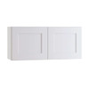 Newport 30 In. W X 12 In. D X 15 In. H Assembled Plywood Wall Bridge Kitchen Cabinet In Pacific White With Soft Close