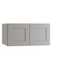 Newport 36 In. W X 24 In. D X 18 In. H Assembled Plywood Wall Bridge Kitchen Cabinet In Pearl Gray With Soft Close