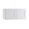 Newport 36 In. W X 24 In. D X 12 In. H Assembled Plywood Wall Bridge Kitchen Cabinet In Pacific White With Soft Close