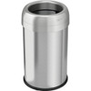 HLS Commercial 13 Gallon Stainless Steel Round Open Top Trash Can With Odor Filters