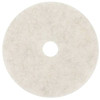 3M White Floor Pad, 19", Natural Blend