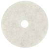 3M Natural Blend Floor Pad, 20", White, Package Of 5