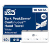 Tork Peakserve Continuous Hand Towel, Advanced, Compressed, White, H5 (12 Packsx 410 Sheets)