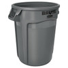 Rubbermaid Commercial BRUTE 32 Gal. Round Trash Can, Vented, Gray
