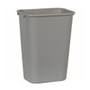 Rubbermaid Commercial 10.25 Gal. Deskside Rectangular Trash Can, Large, Gray
