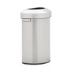 Rubbermaid Commercial Refine 16 Gal. Half-Round Trash Can, Stainless Steel