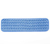 Rubbermaid Commercial HYGEN 18 In. Microfiber Flat Wet Mop Pad, Blue Edge, 12-Pack