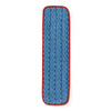 Rubbermaid Commercial HYGEN 18 In. Microfiber Flat Wet Mop Pad, Red Edge, 12-Pack