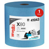 WypAll Powerclean X80 Blue Heavy Duty Cloths, Case Of 475