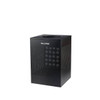 Alpine Industries 40 Gal Black Perforated Metal Square Decorative Receptacle Can 359481