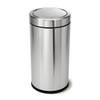 Simplehuman 15 Gallon Brushed Stainless Steel Round Swing Top Trash Can