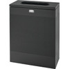 Rubbermaid Commercial Silhouettes 22.5 Gal Textured Steel Rectangle Trash Can (Black)