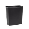 Hapco Signature 10 Qt Rectangle Vegan Leather Wastebasket,monterey Black,case Of 12