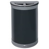 Rubbermaid Commercial Enhance11.5 Gal Half Round Dual Stream Indoor Trash Can (Gray)