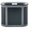 Rubbermaid Commercial Enhance Pill Dual Indoor Trash Cans (Gray)