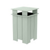 Ledge Lounger Mainstay Industrial Square Trash Bin And Liner-Sage Green