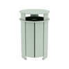 Ledge Lounger Mainstay Industrial Round Trash Bin And Liner-Sage Green