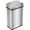 HLS Commercial 4 Gallon Stainless Steel Rectangular Sensor Trash Can With Odor Filter