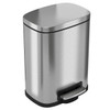 HLS Commercial 1.32 Gallon Stainless Steel Step Trash Can With Odor Filter