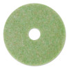 Low-Speed Topline Autoscrubber Floor Pads 5000, 20" Diameter, Green/Amber, 5/Carton