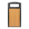 Alpine Industries 40 Gal. Cedar Steel Aw Commercial Outdoor Can Receptacle & Lid ALP471-40-WD-CD